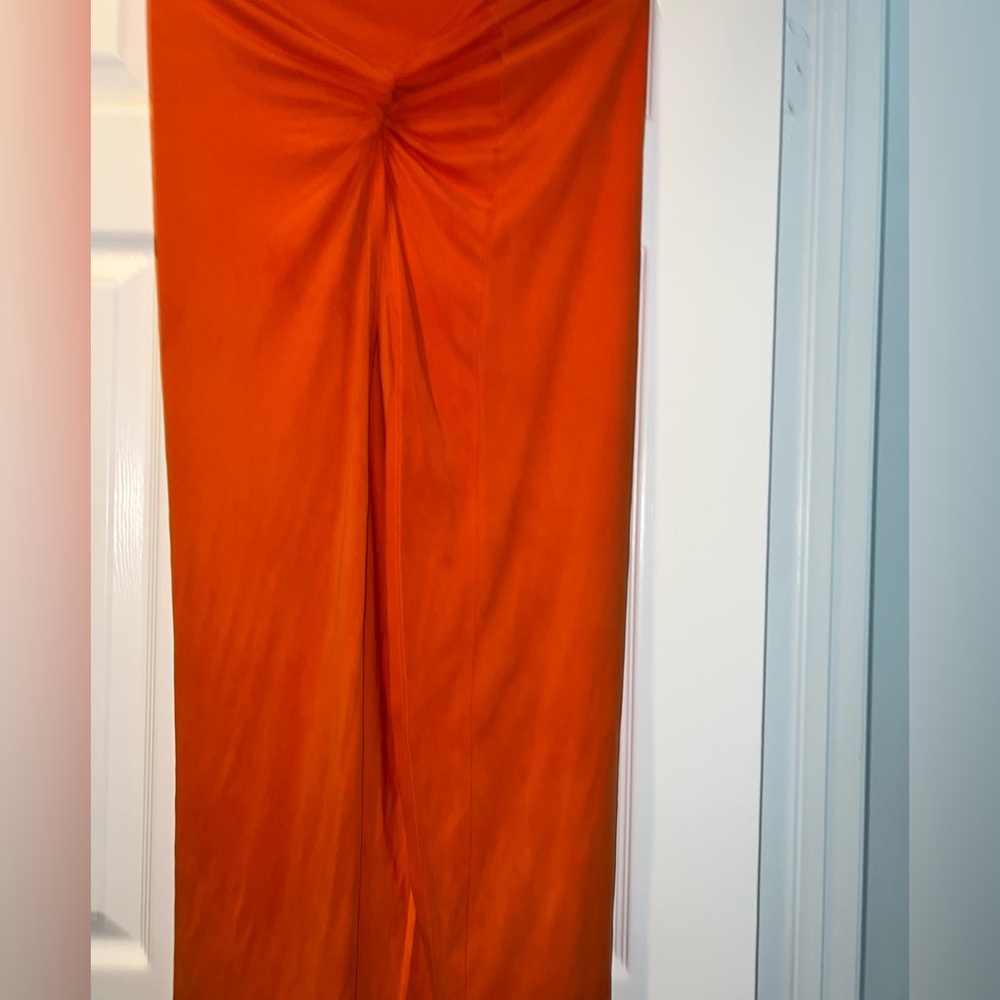 Size Medium High Split Preloved Vibrant Orange Ma… - image 2
